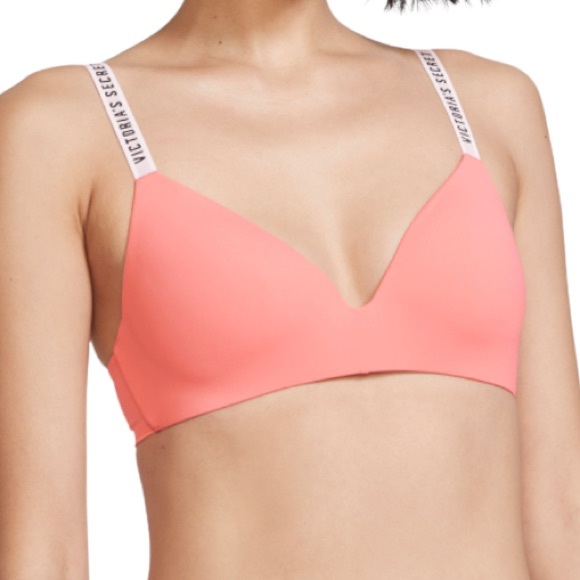 Victoria's Secret Other - Victoria's Secret T-Shirt Lightly Lined Wireless Monogrammed Straps 36DD in Pink